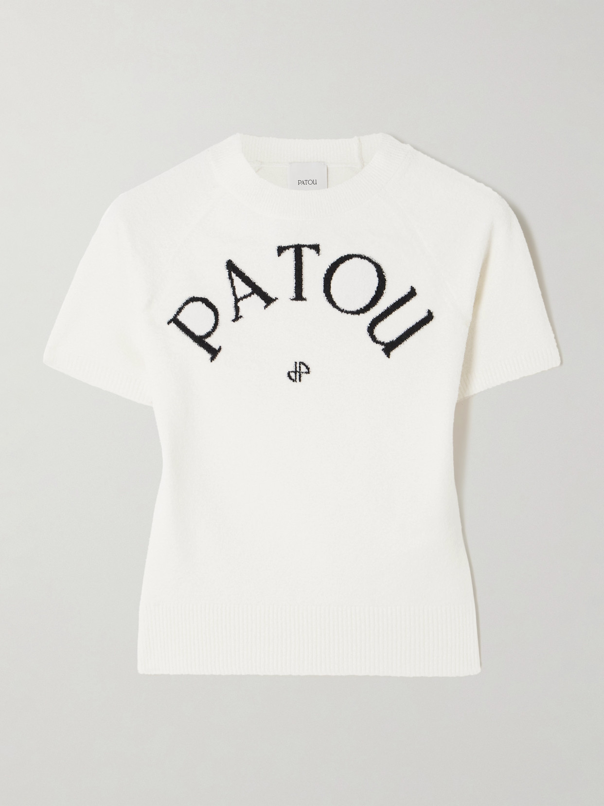 Patou Jacquard-knit Cotton-blend Jumper In White