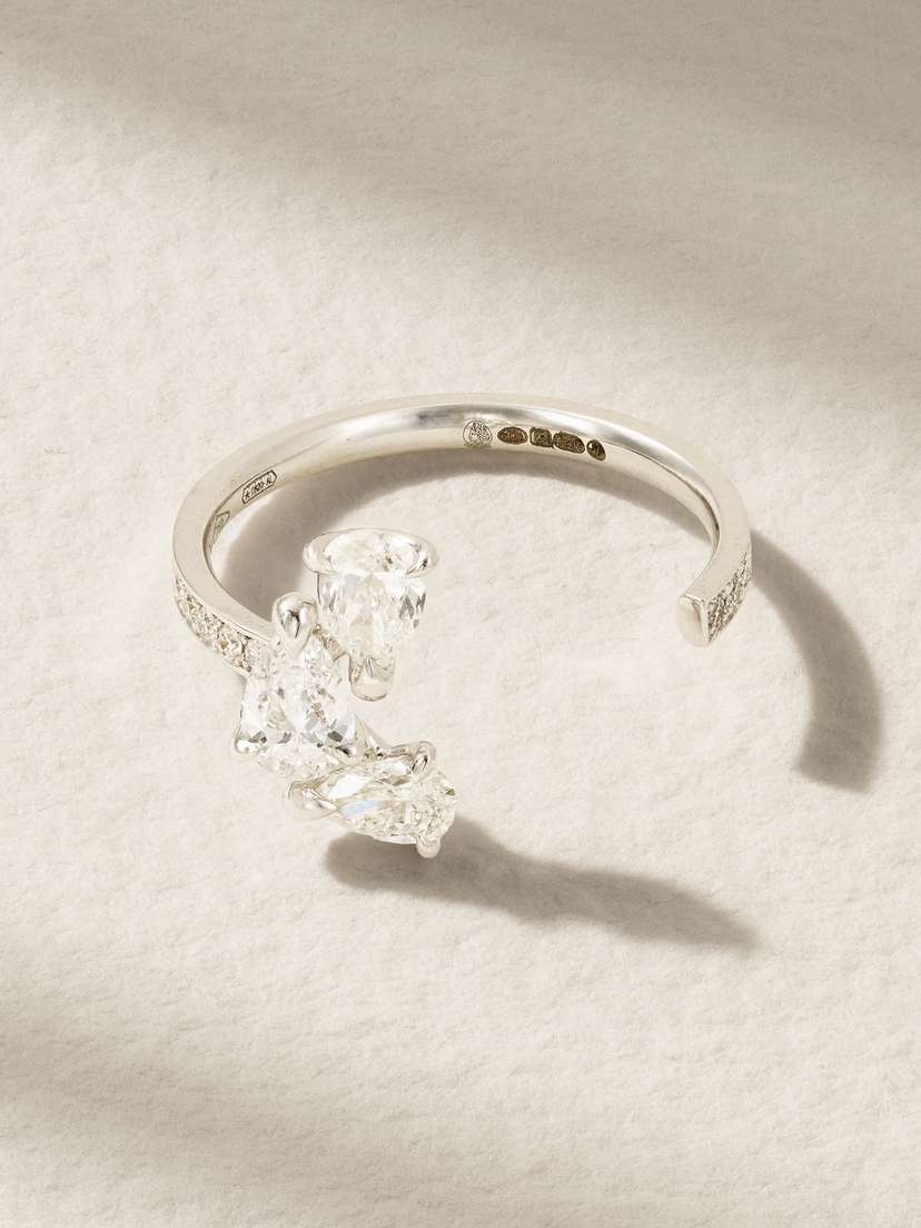 Repossi Serti Sur Vide 18-karat White Gold Diamond Ring