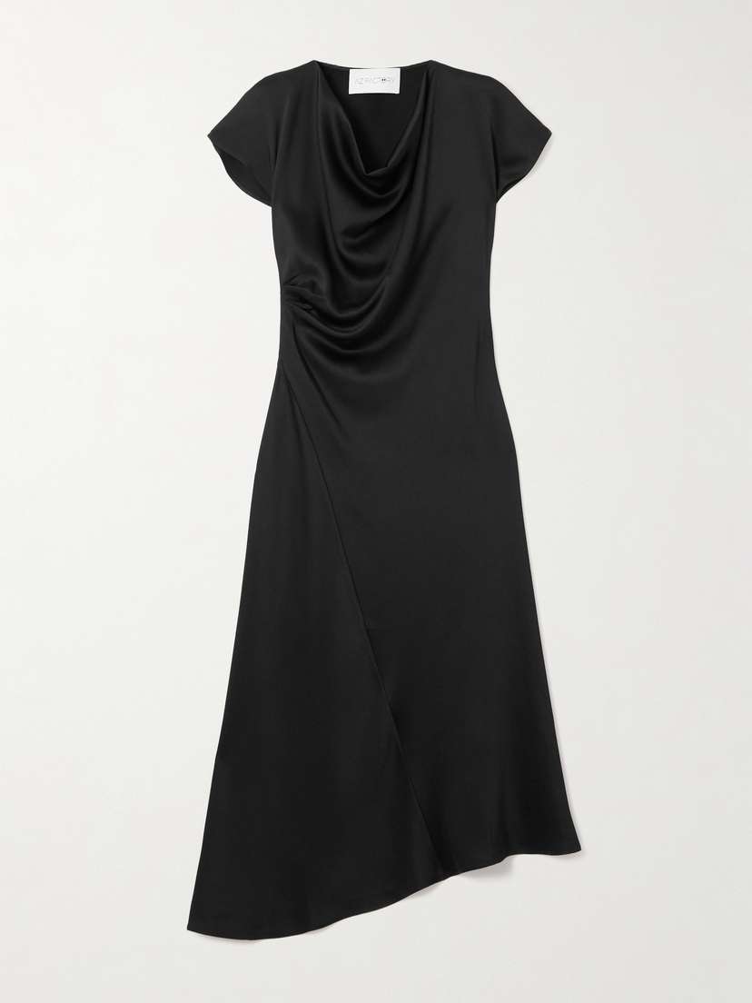 AZ Factory + Lutz Huelle Dee Asymmetric Gathered Crepe Dress