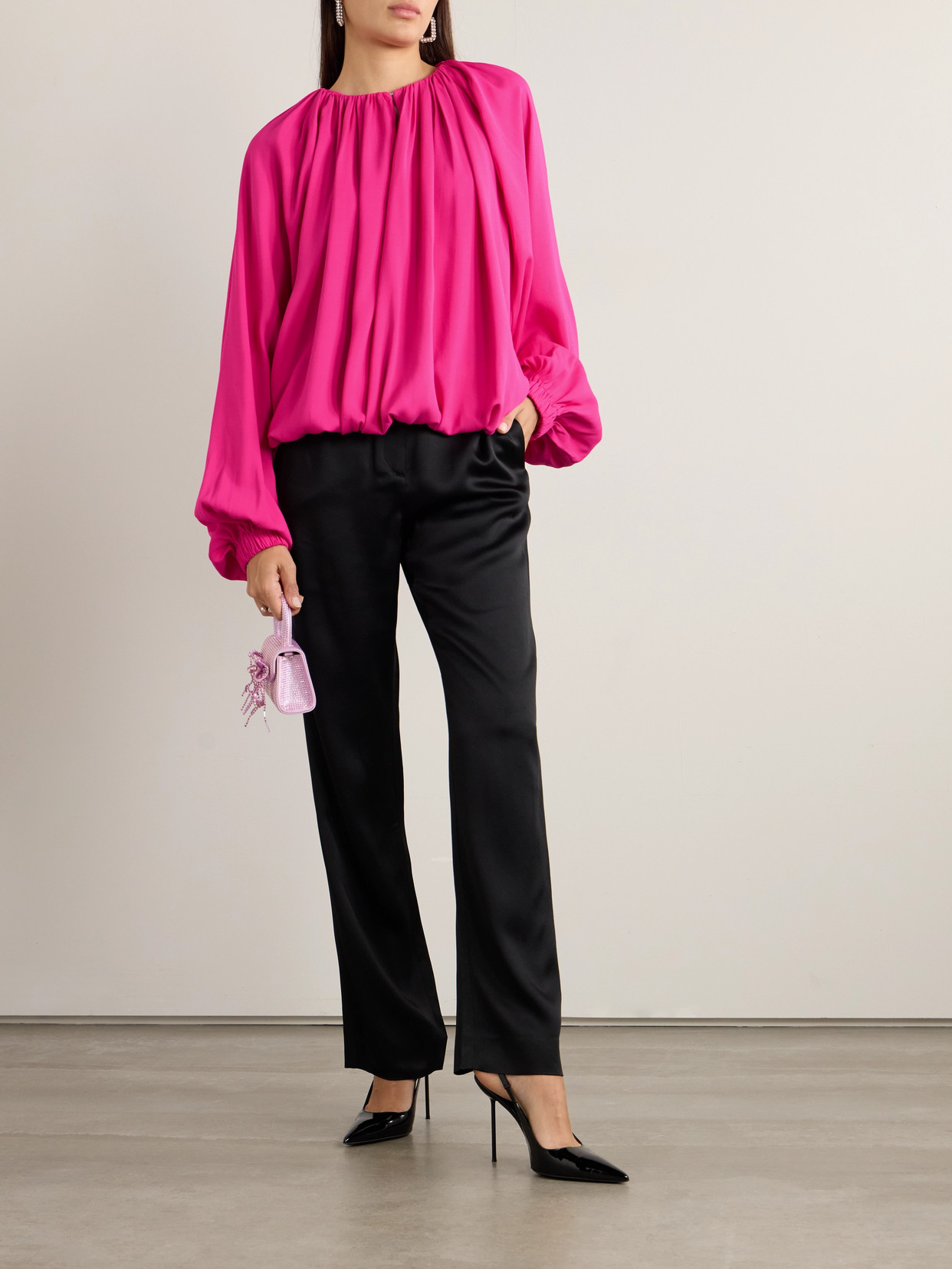 Desiree Pleated Twill Blouse
