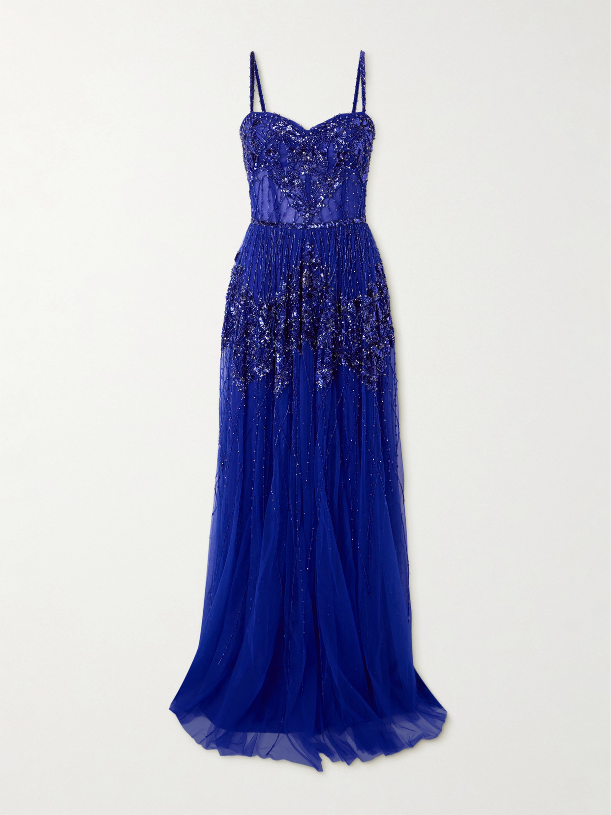 Zuhair Murad - Embellished Tulle Gown - Blue