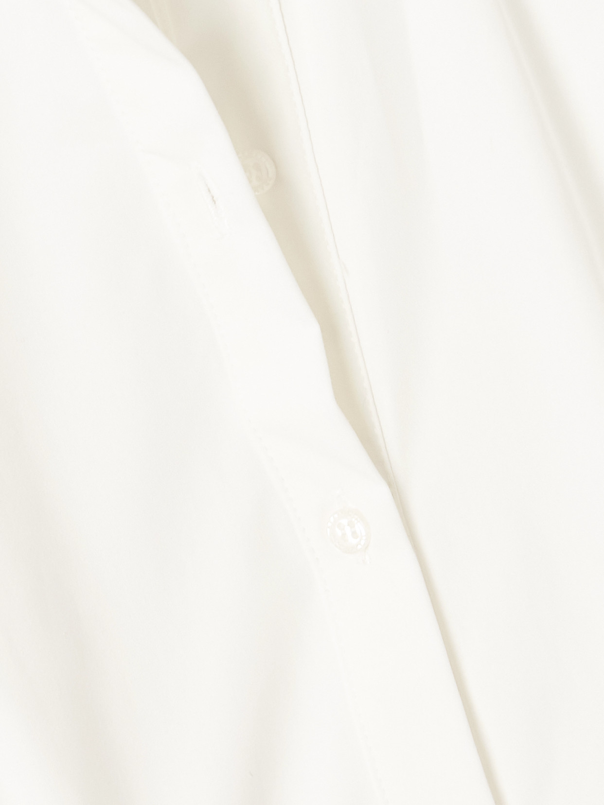 Brandon Maxwell The Elsa Wide-sleeve Cotton-poplin Button-down Shirt In White