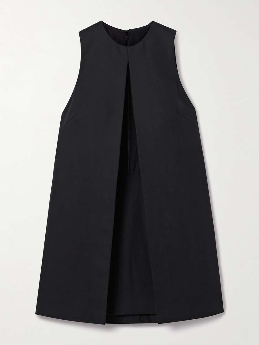 Brandon Maxwell The Cory Layered Cutout Cotton Mini Dress