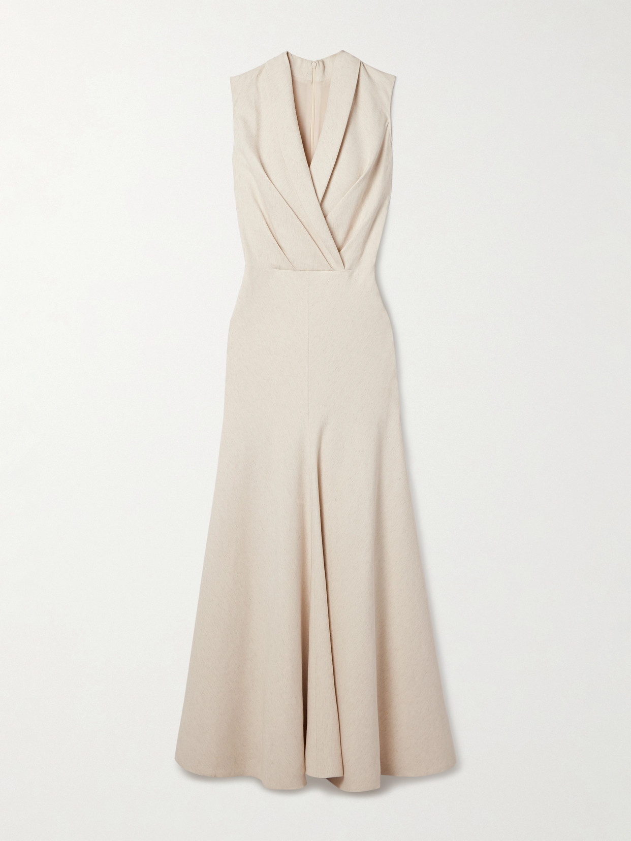 Brandon Maxwell - The Emelie Wrap-effect Woven Maxi Dress - Cream