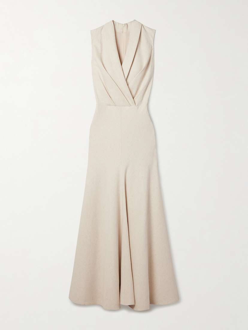 Brandon Maxwell The Emelie Wrap-effect Woven Maxi Dress