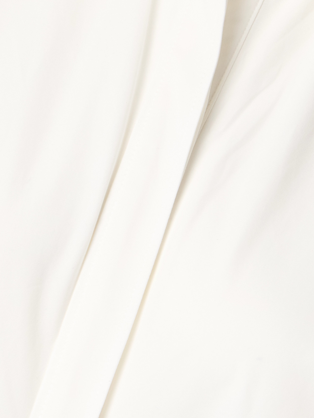 Brandon Maxwell The Celeste Ruched Cotton-poplin Maxi Shirt Dress In White