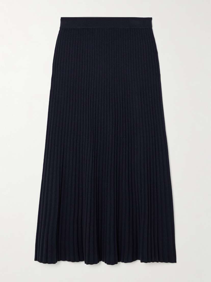 Arch4 Nillie Ribbed Cashmere Midi Skirt