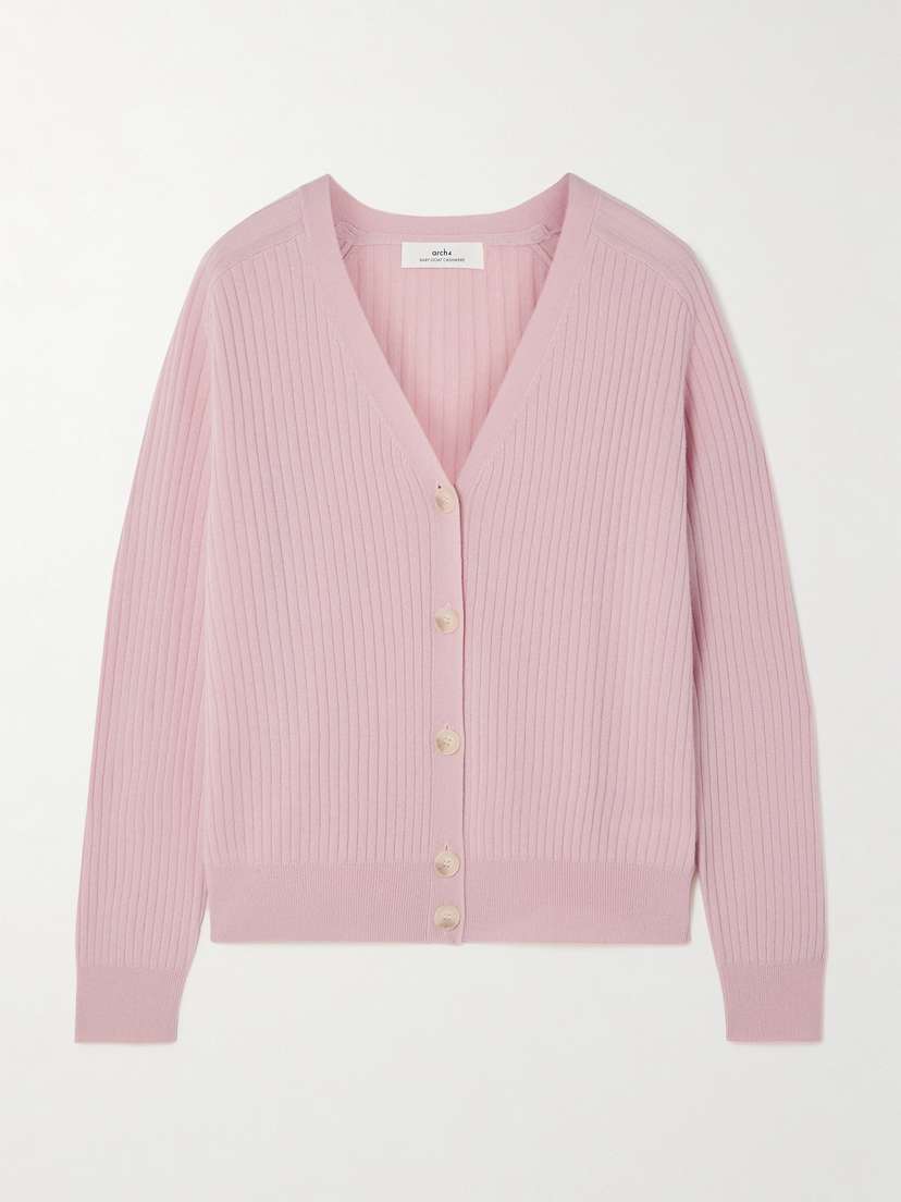 Arch4 Oriane Ribbed Cashmere Cardigan - x large
