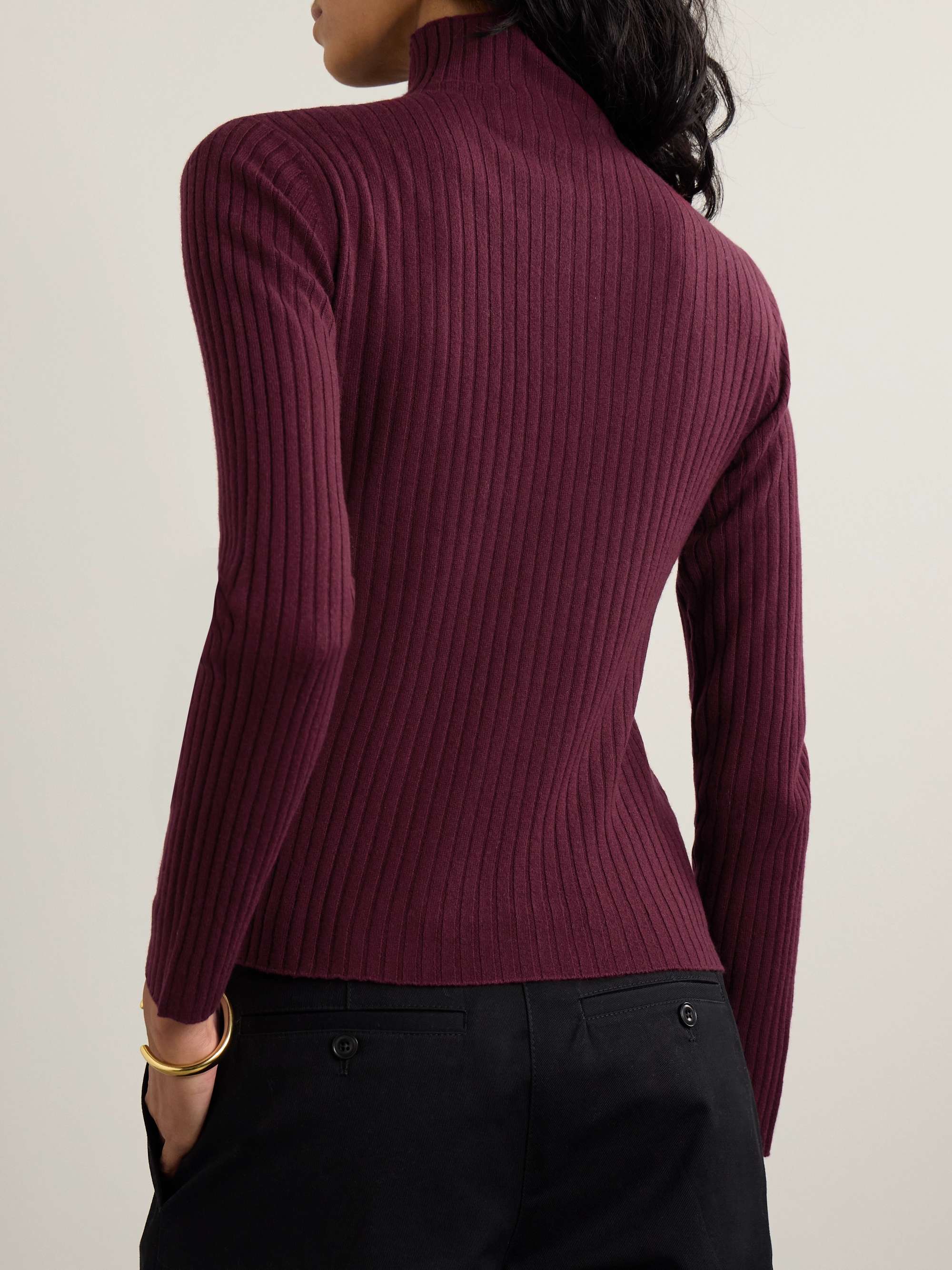 ARCH4 Ariana ribbed organic cashmere turtleneck sweater