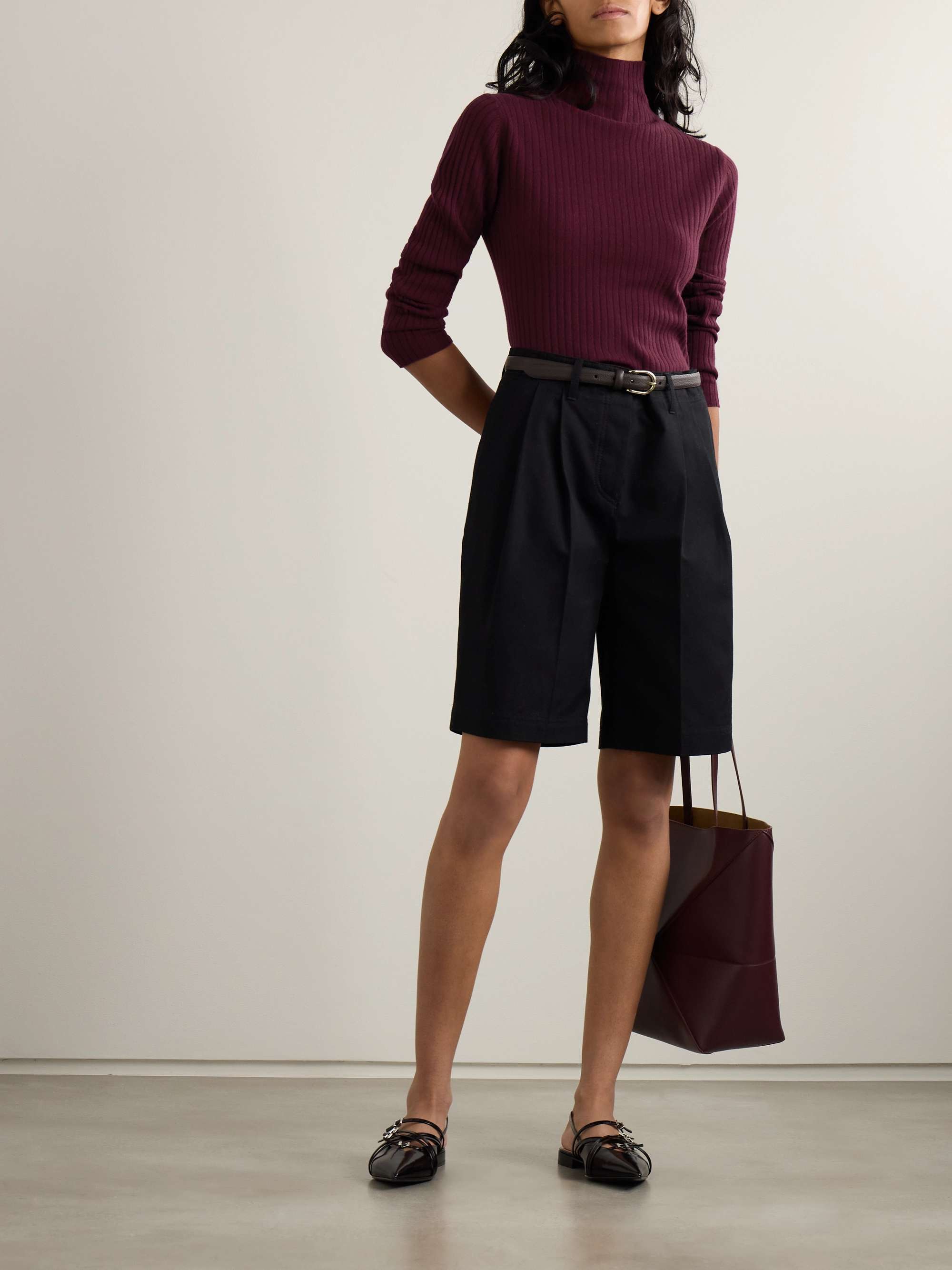 ARCH4 Ariana ribbed organic cashmere turtleneck sweater