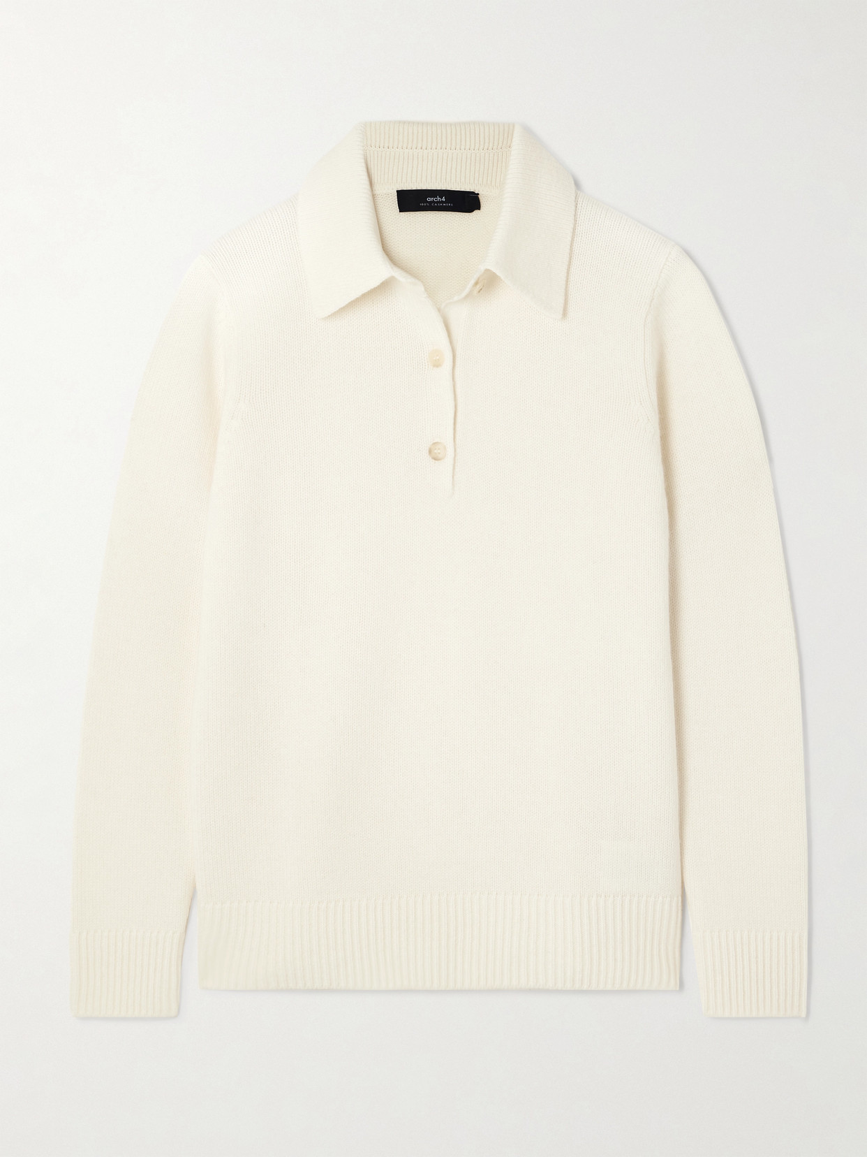 Arch4 Bessi Cashmere Polo Sweater In Ivory
