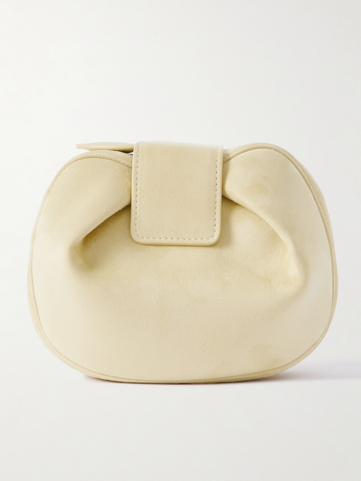 Gabriela Hearst Soft Demi Suede Clutch In Neutral