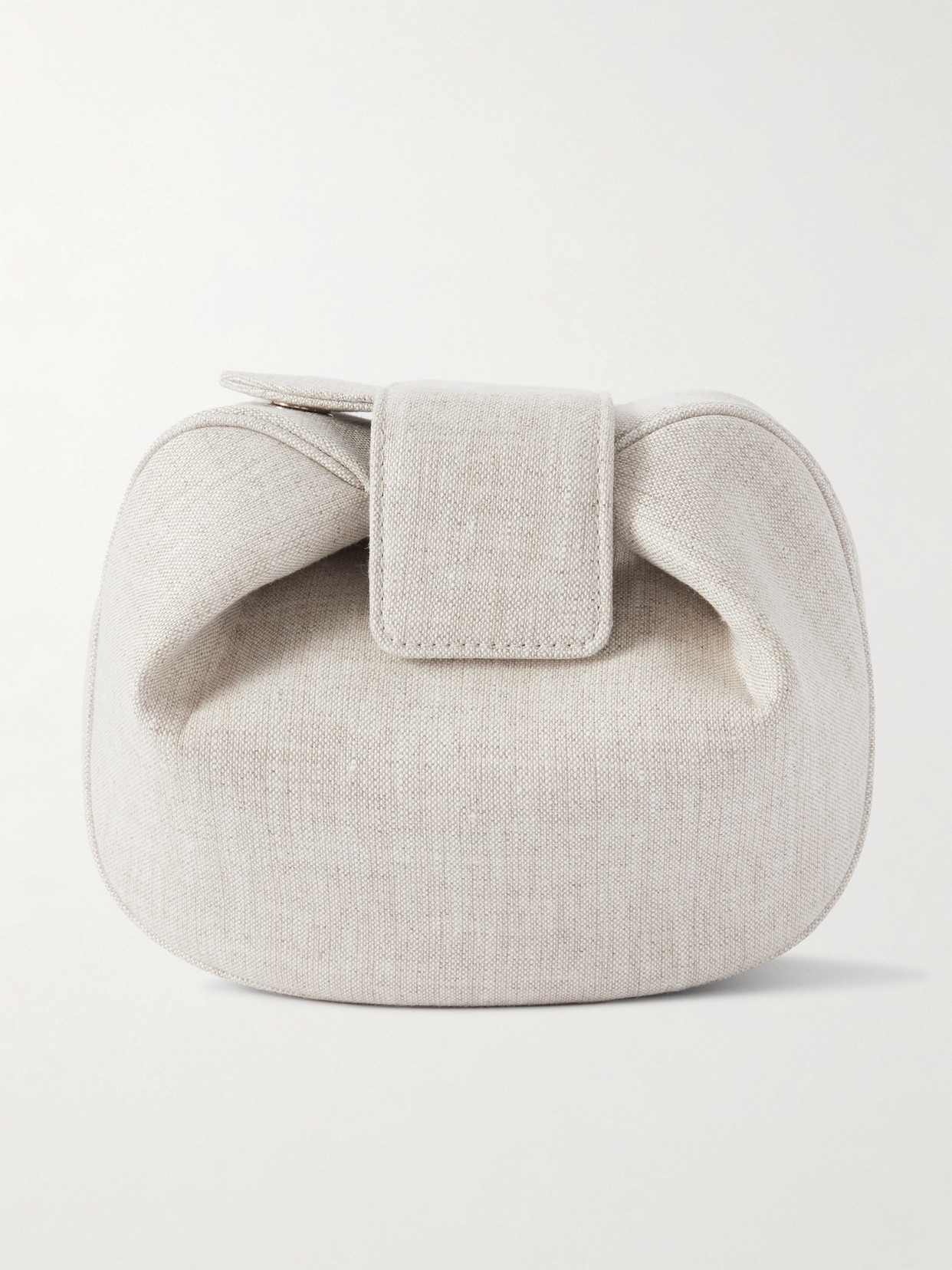 Gabriela Hearst Soft Demi Linen Clutch In Neutral