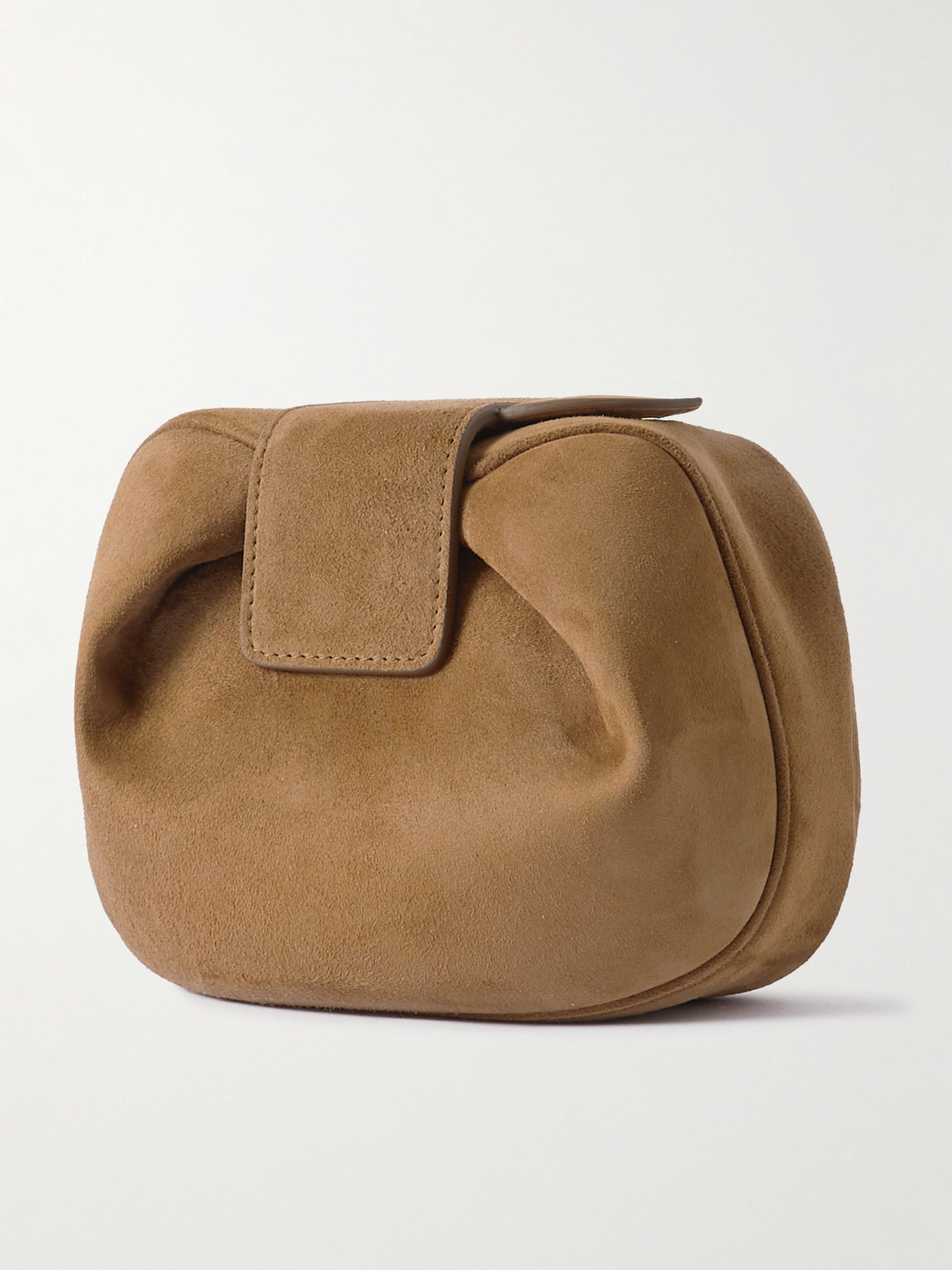 Gabriela Hearst Soft Demi Suede Clutch In Brown