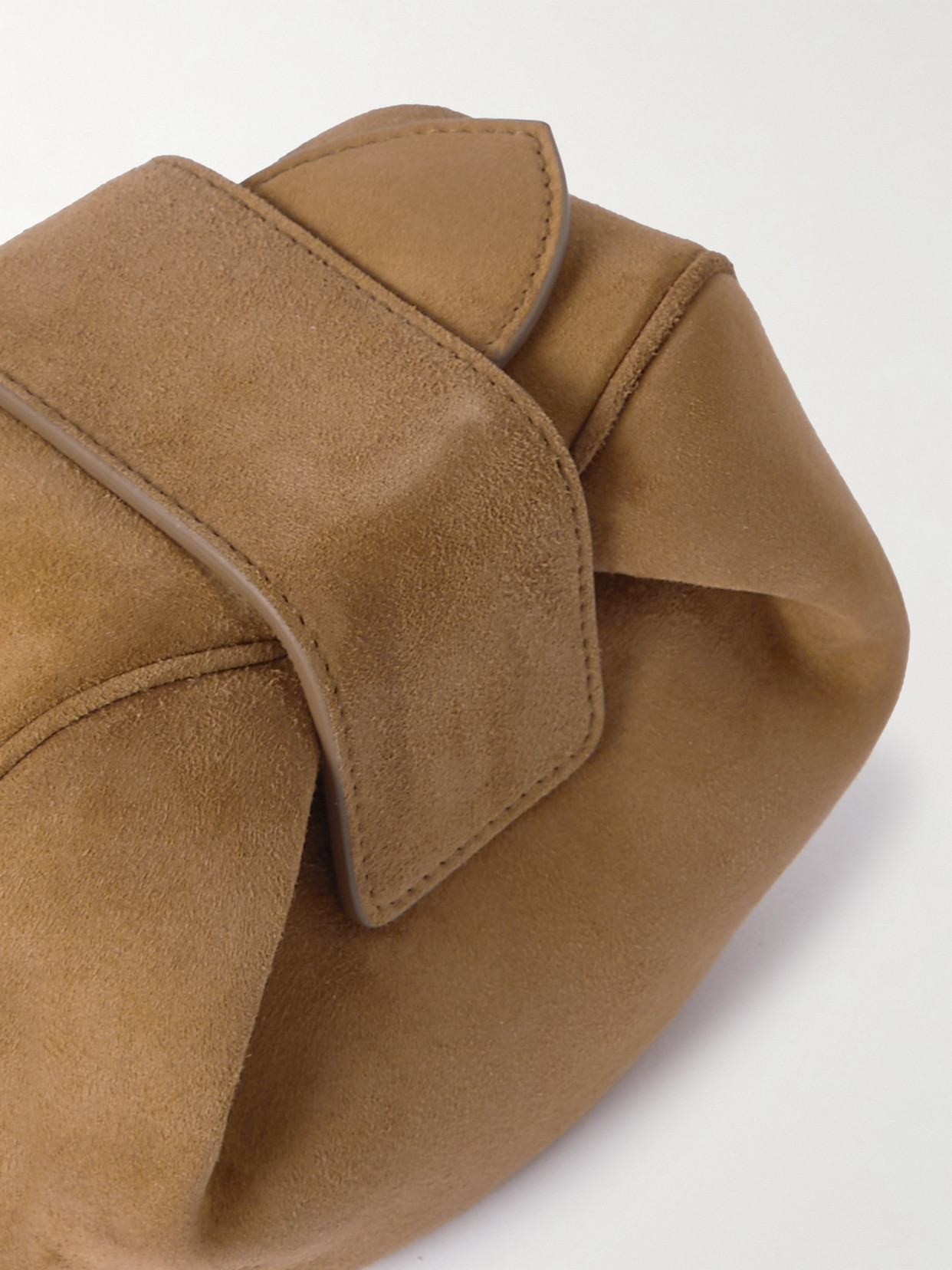 Gabriela Hearst Soft Demi Suede Clutch In Brown