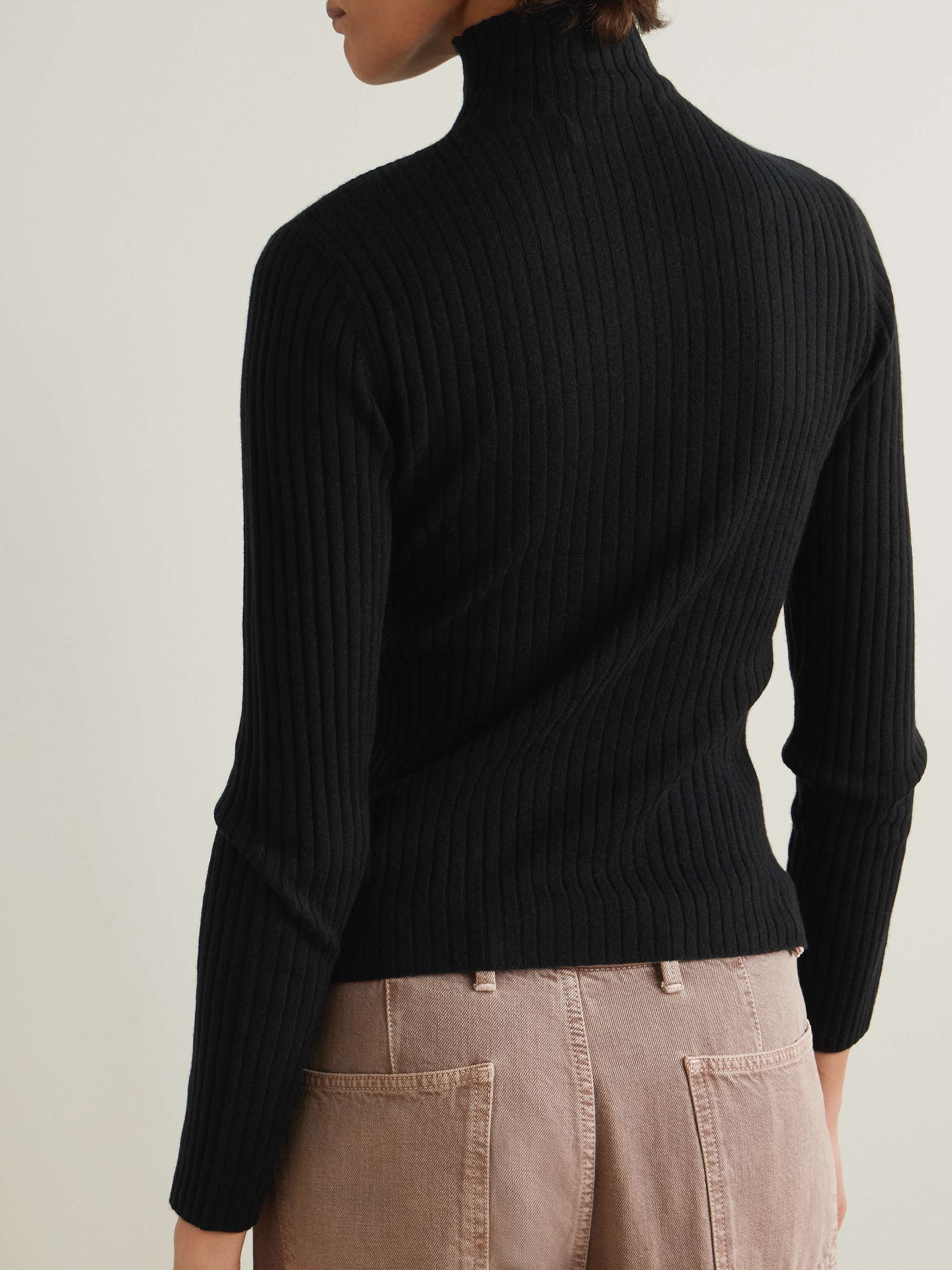 ARCH4 Ariana ribbed organic cashmere turtleneck sweater