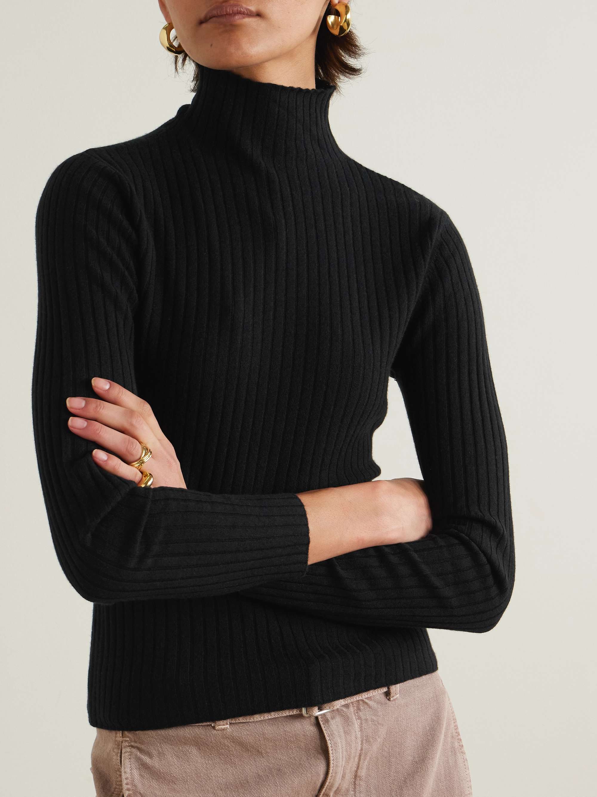 ARCH4 Ariana ribbed organic cashmere turtleneck sweater