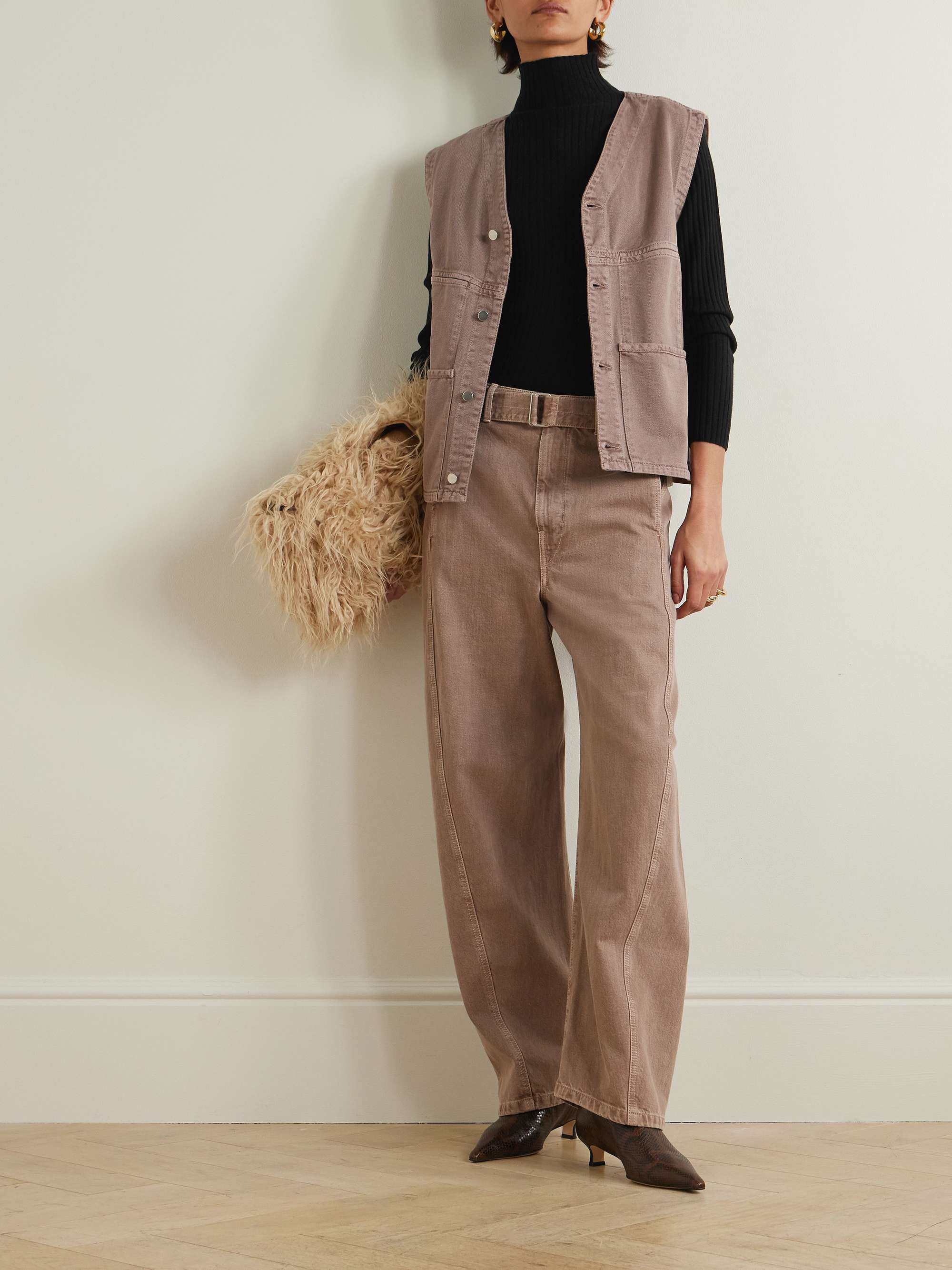 ARCH4 Ariana ribbed organic cashmere turtleneck sweater