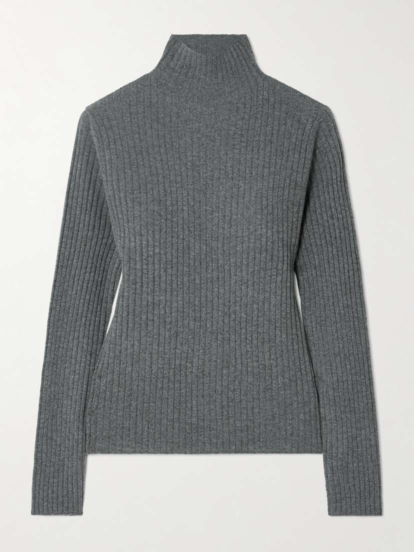 Arch4 Ariana Ribbed Turtleneck Cashmere Sweater