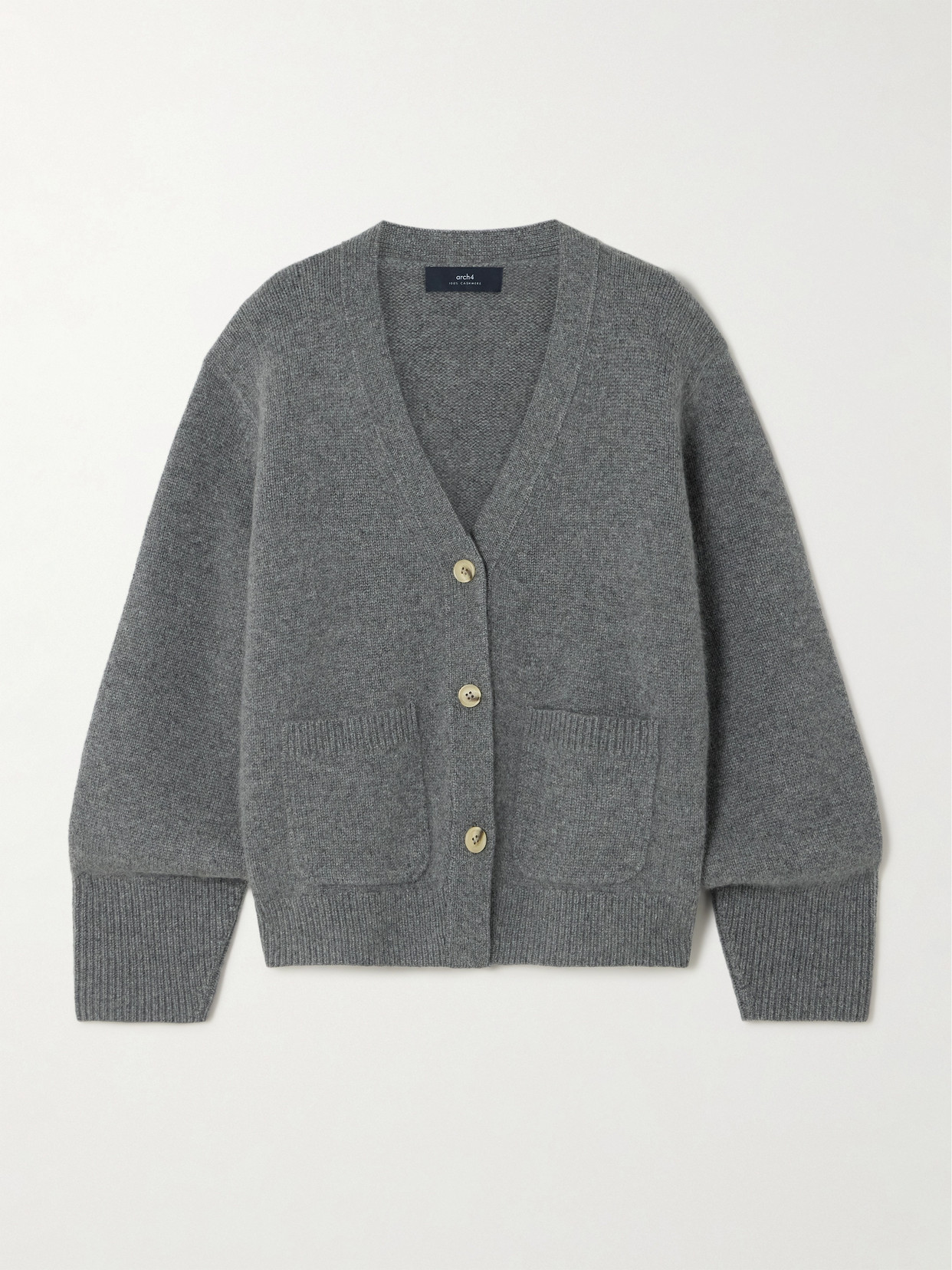 Arch4 Janelle Cashmere Cardigan In Gray