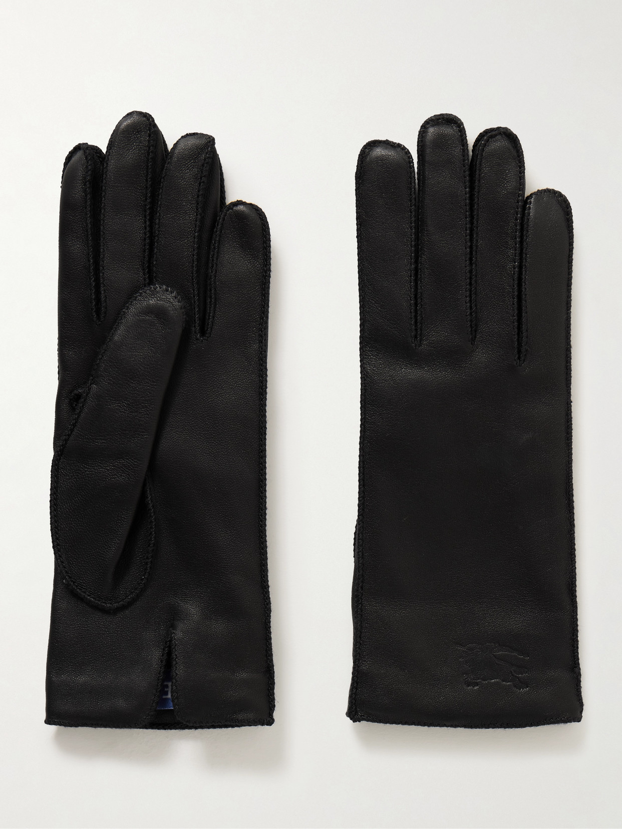 Burberry Debossed Leather Gloves