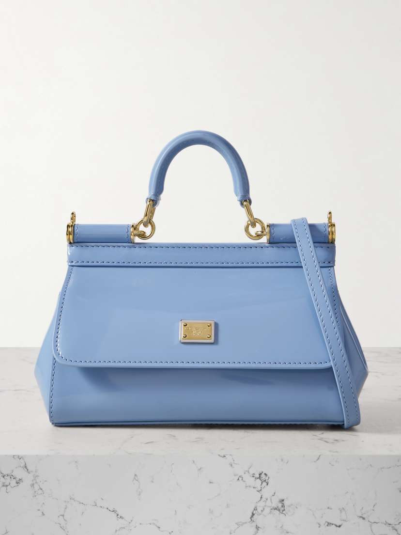 Dolce & Gabbana Sicily Small Patent-leather Tote