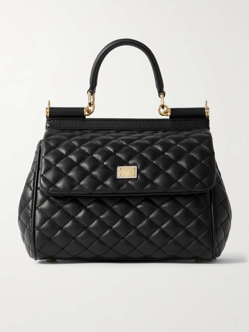 Dolce & Gabbana Sicily Medium Matelassé Leather Tote