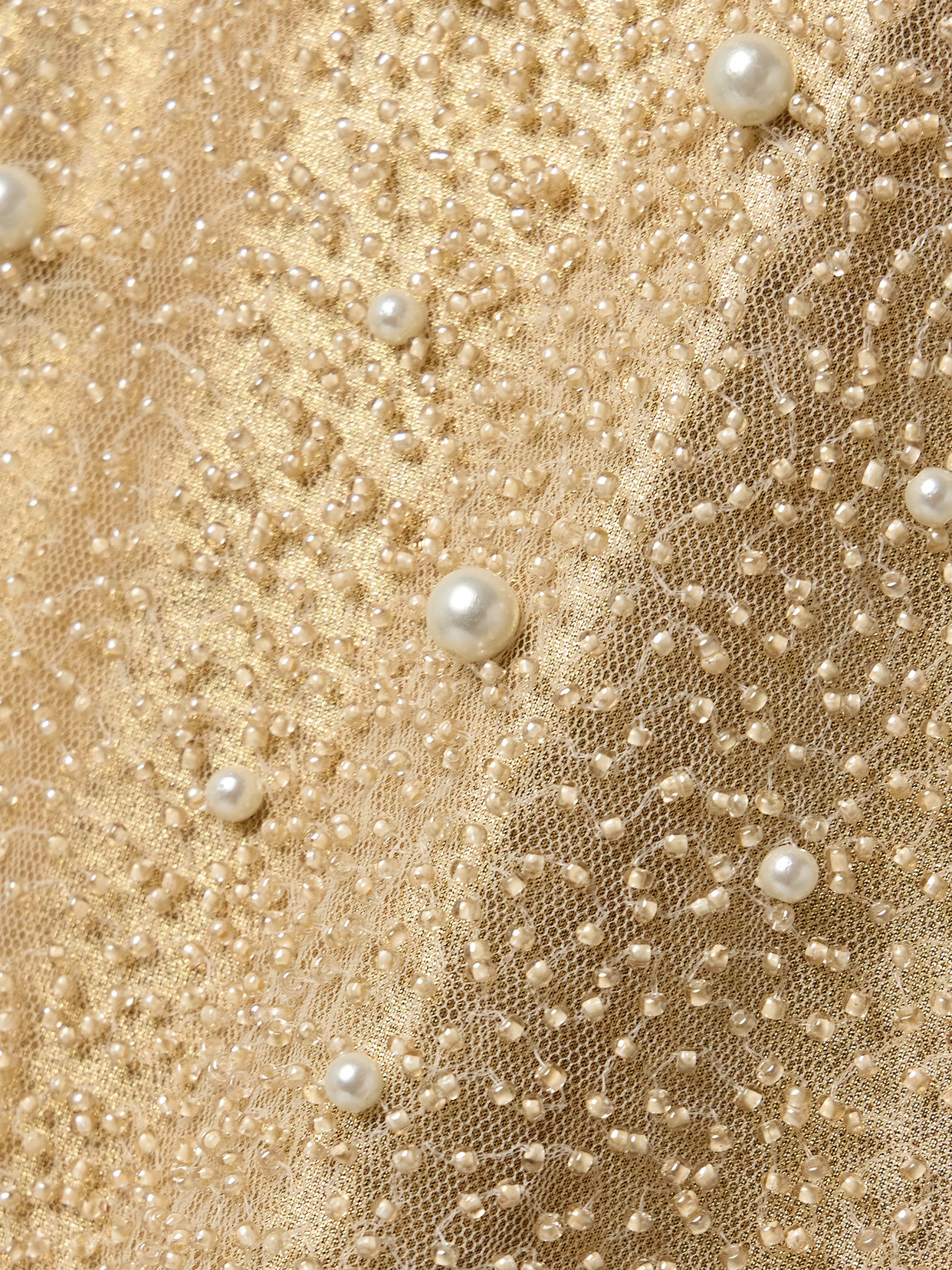 Sara Cristina Mare Embellished Tulle Mini Dress In Gold