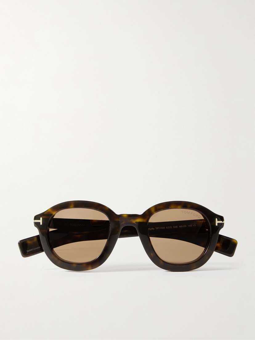 Tom Ford Raffa Round-frame Tortoiseshell Acetate Sunglasses