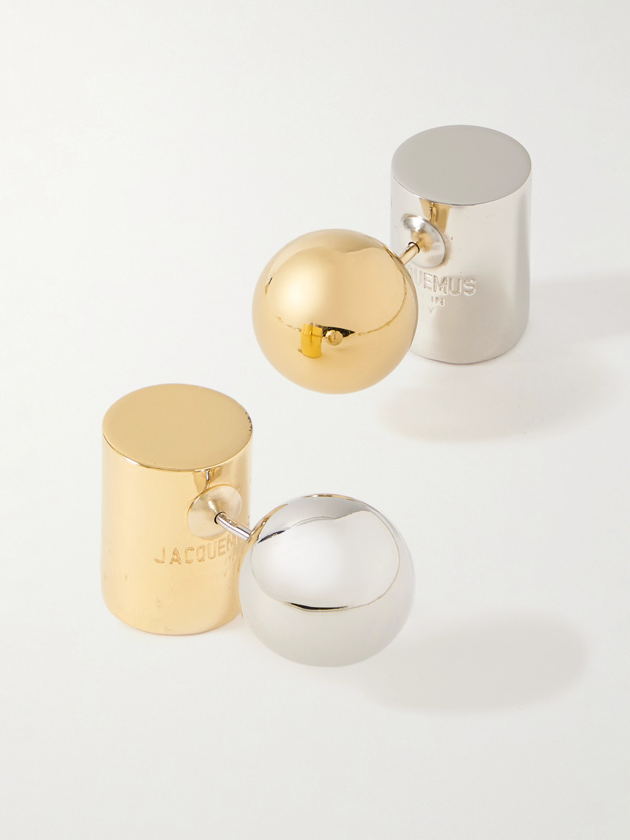 Jacquemus - Perlina Gold- And Silver-tone Earrings - One size