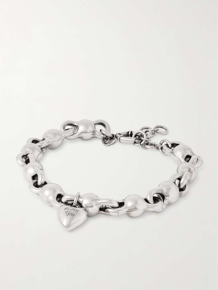 Acne Studios Engraved Silver-tone Necklace