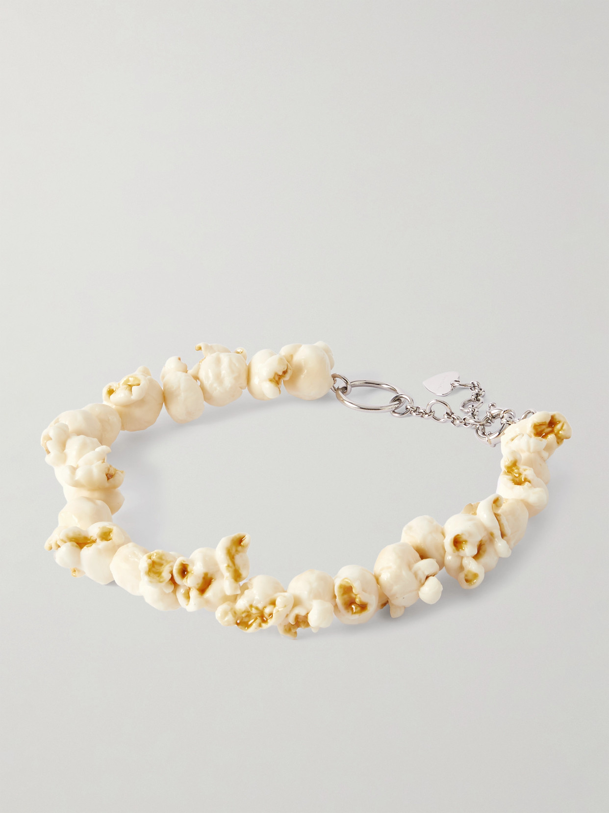 ACNE STUDIOS POPCORN SILVER-TONE RESIN NECKLACE