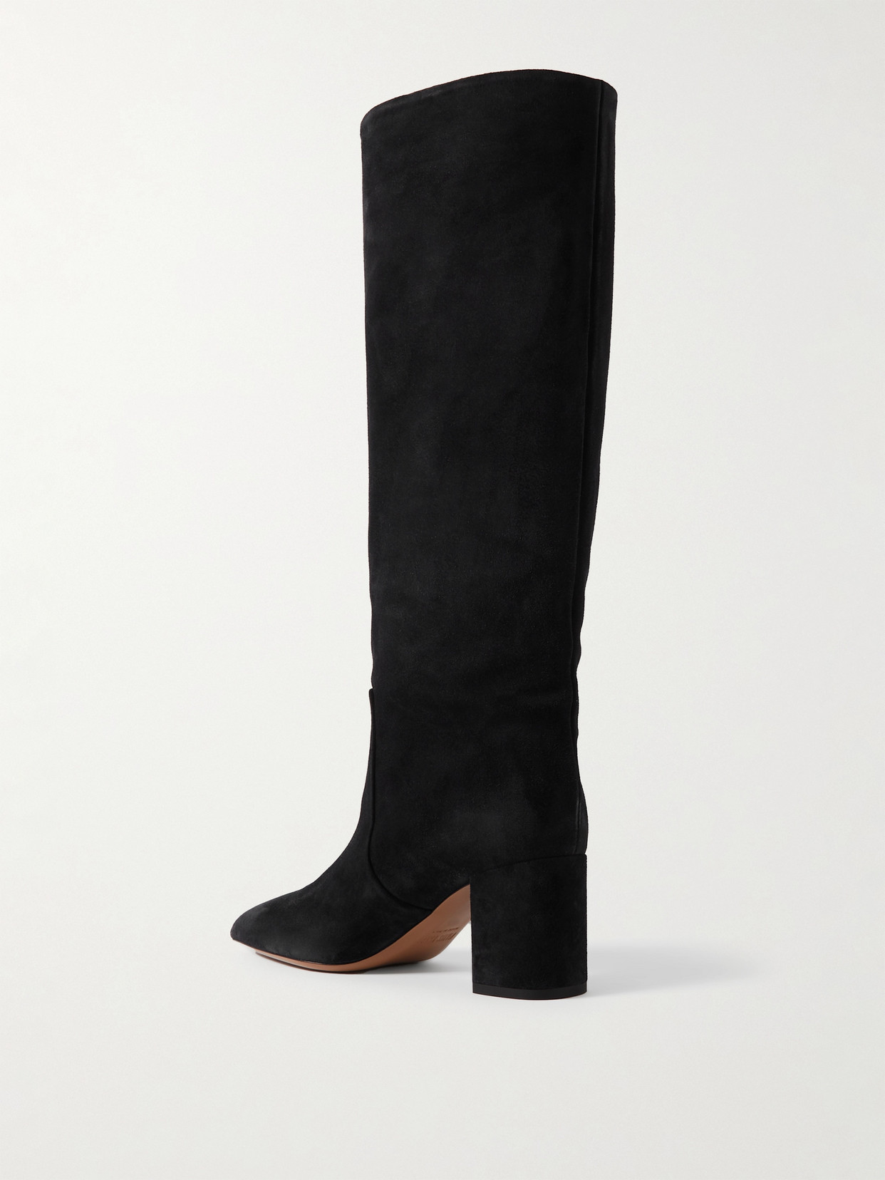 Paris Texas Anja Suede Knee Boots In Black