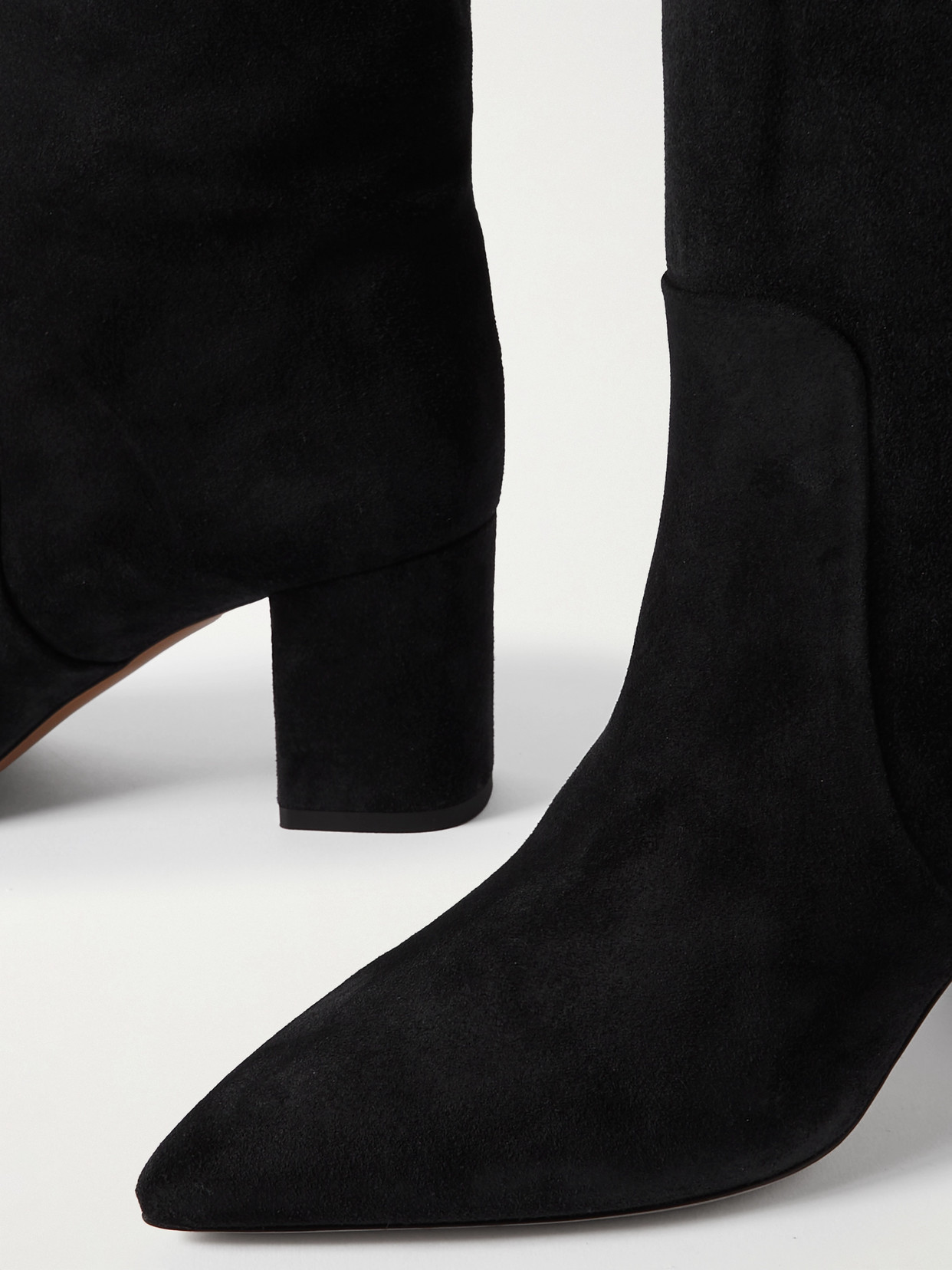 Paris Texas Anja Suede Knee Boots In Black
