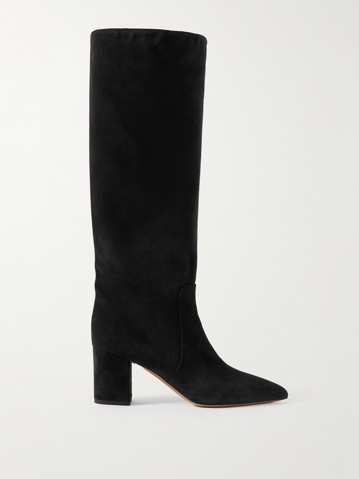 Paris Texas Anja Suede Knee Boots In Black