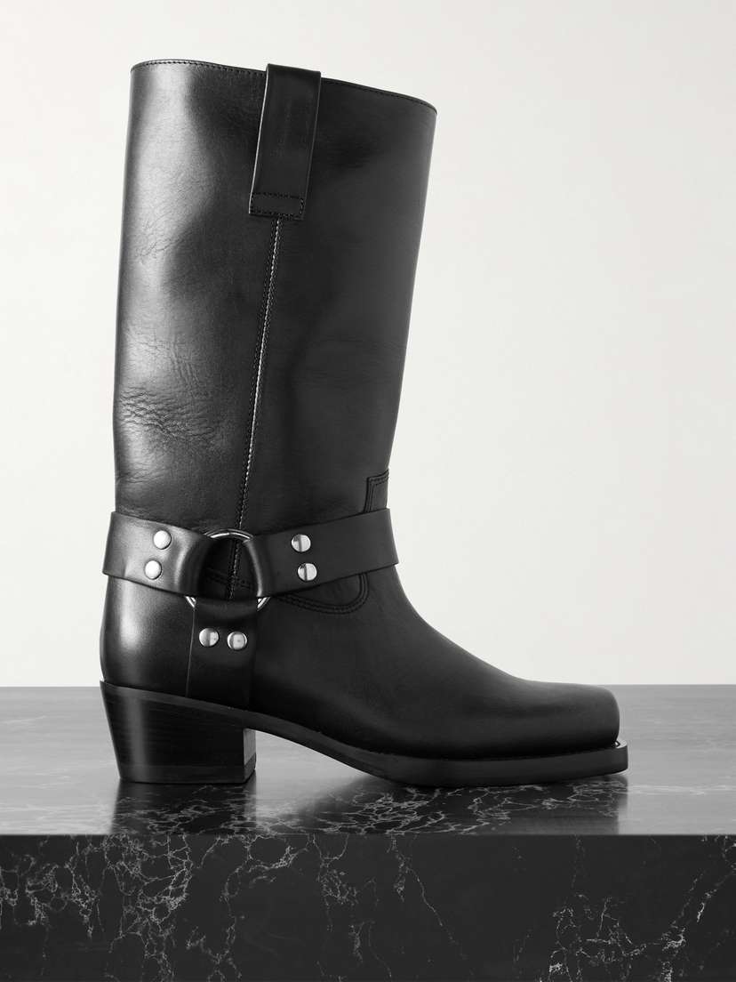 Paris Texas Roxy Embellished Leather Knee Boots