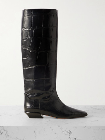 Paris Texas Bettina croc-effect leather boots