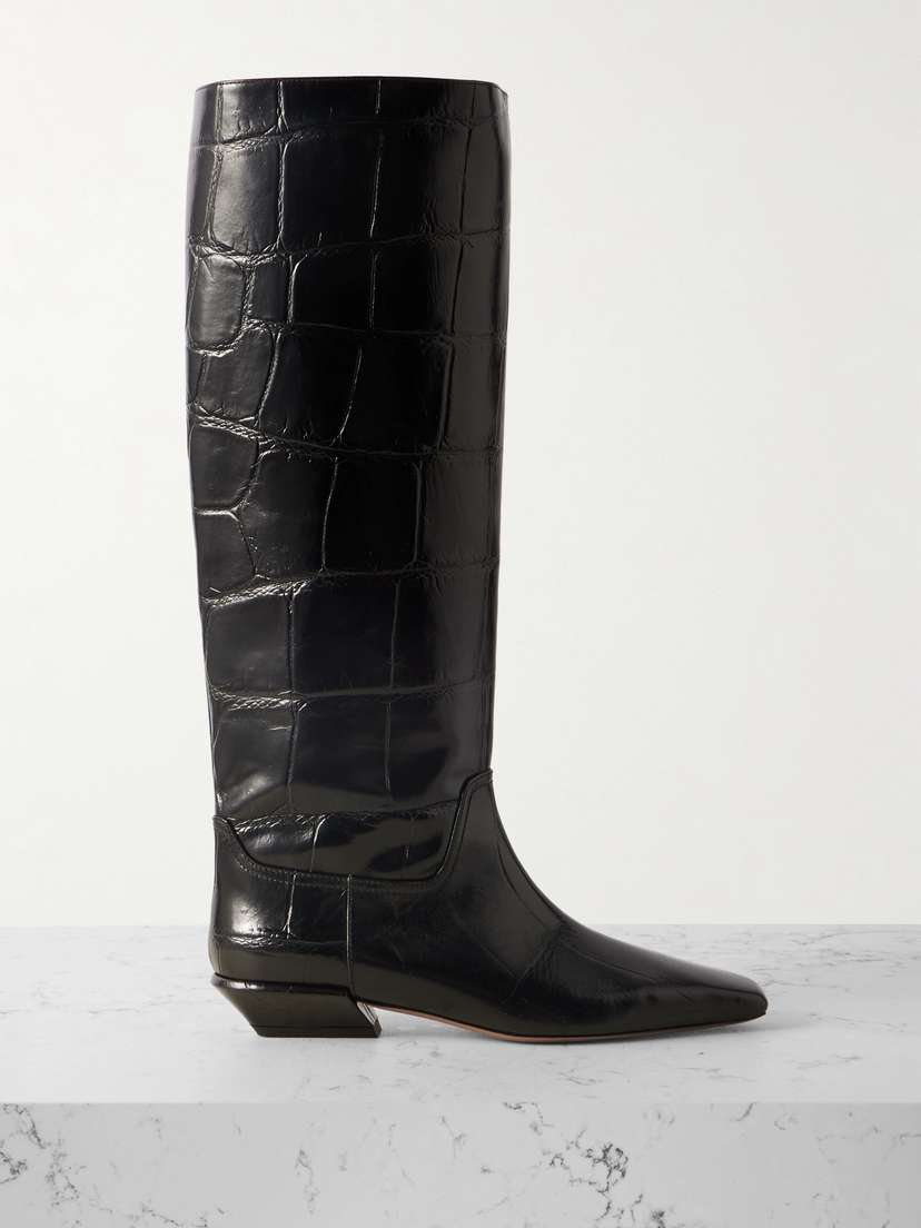 Paris Texas Bettina Croc-effect Leather Boots