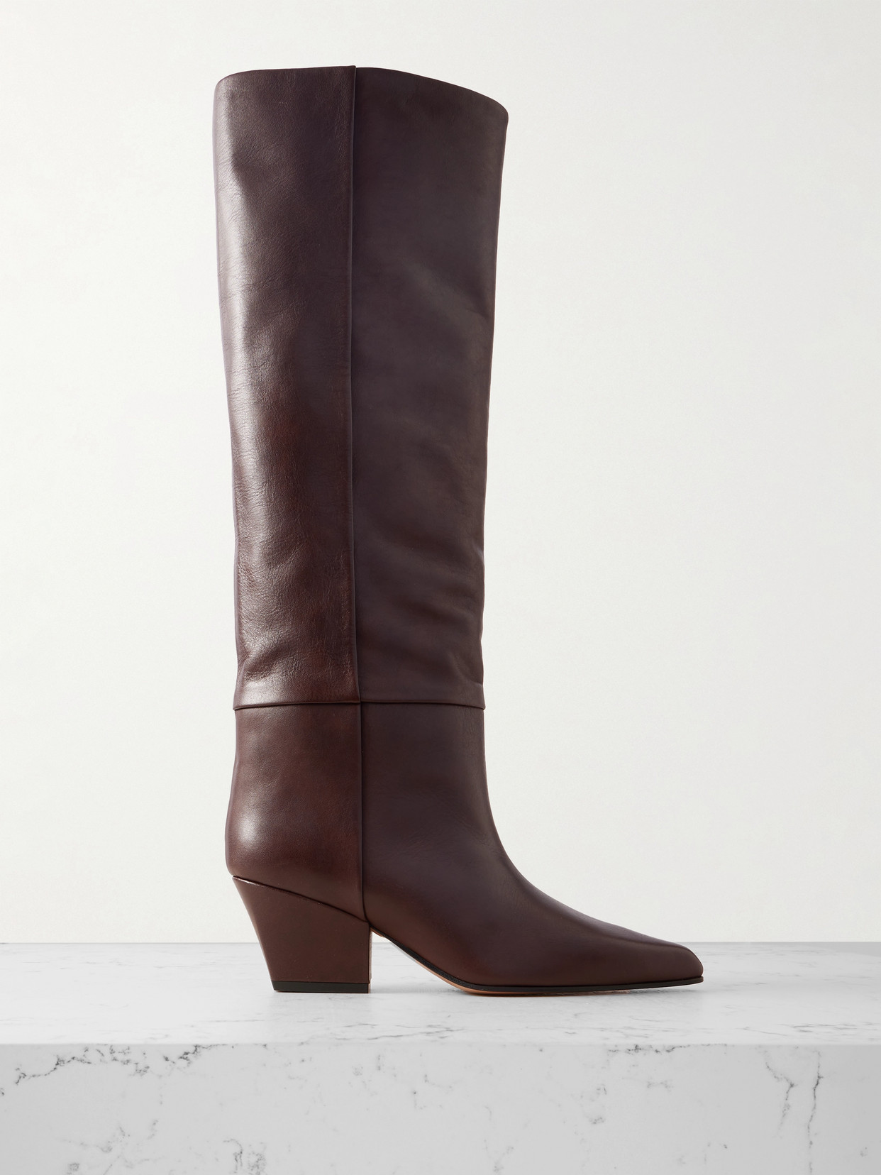 Paris Texas - Jane Leather Knee Boots - Brown