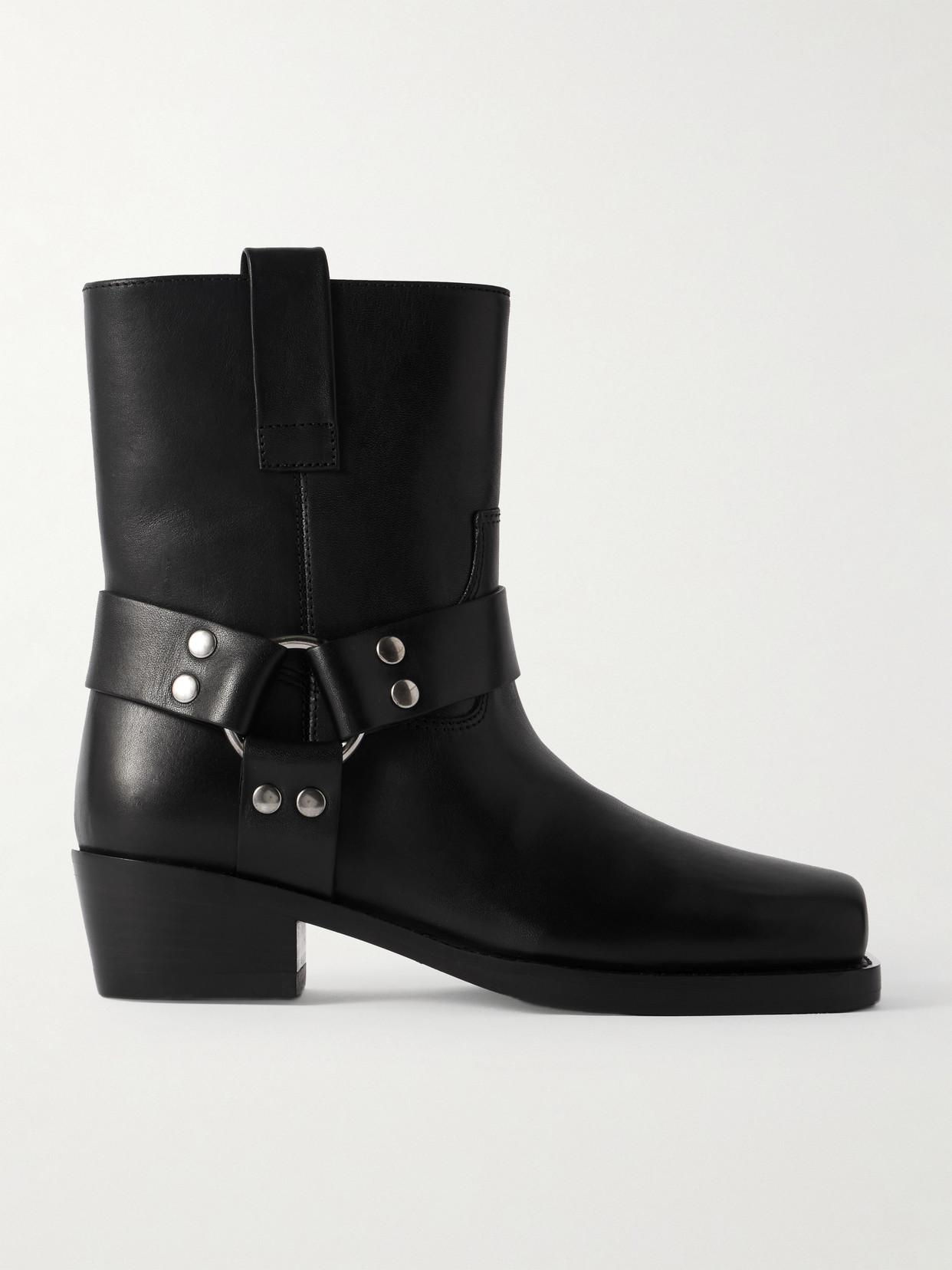 Paris Texas - Roxy Studded Leather Ankle Boots - Black