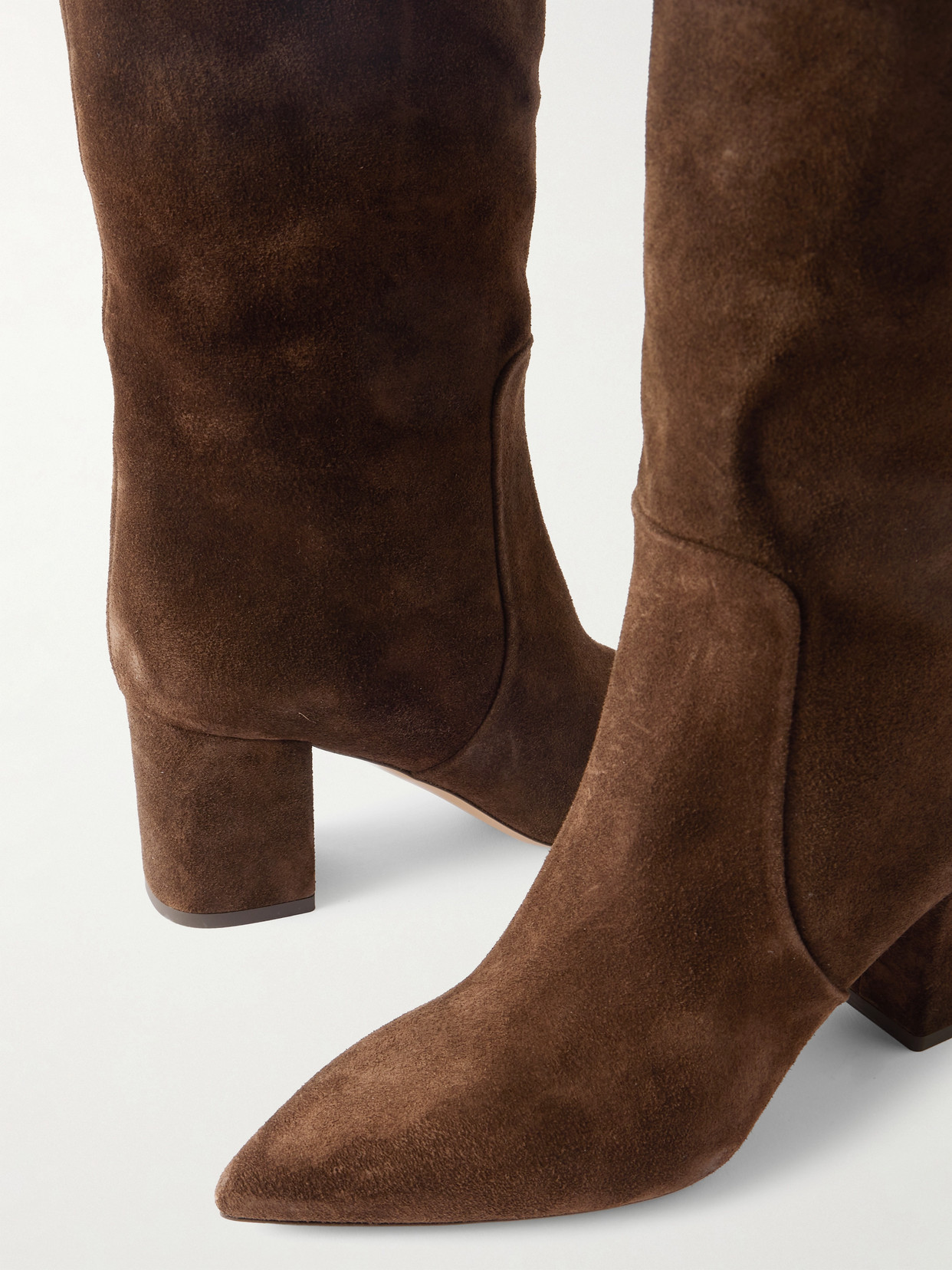 Paris Texas Anja Suede Knee Boots In Brown