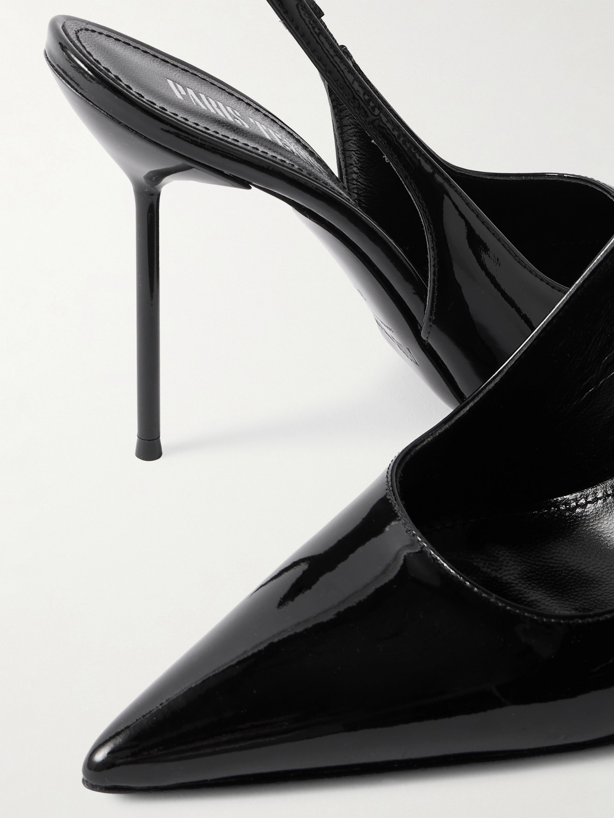 Shop Paris Texas Lidia Patent-leather Slingback Pumps In Black