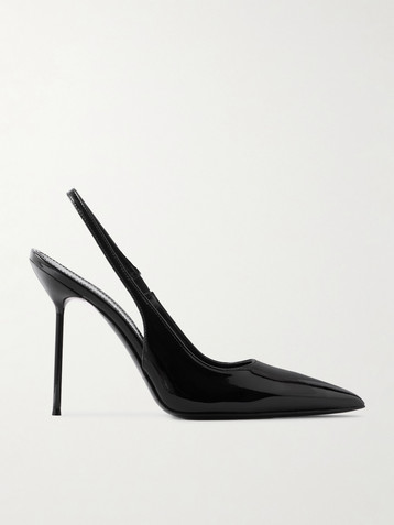Paris Texas Lidia patent-leather slingback pumps