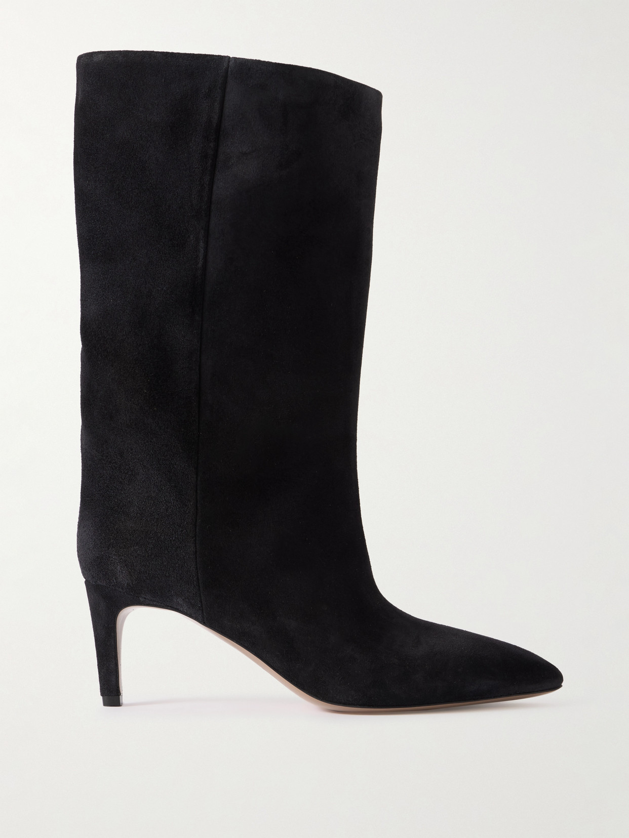 Paris Texas - Stiletto Suede Knee Boots - Black