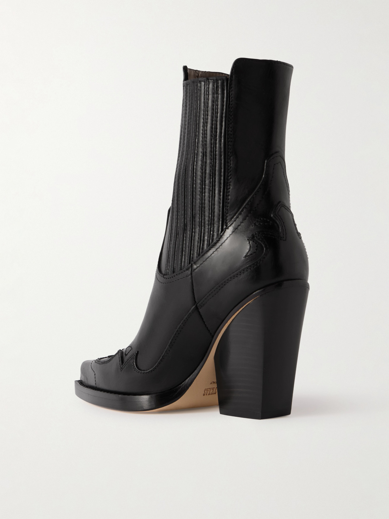 PARIS TEXAS DALLAS EMBROIDERED LEATHER POINTED-TOE ANKLE BOOTS