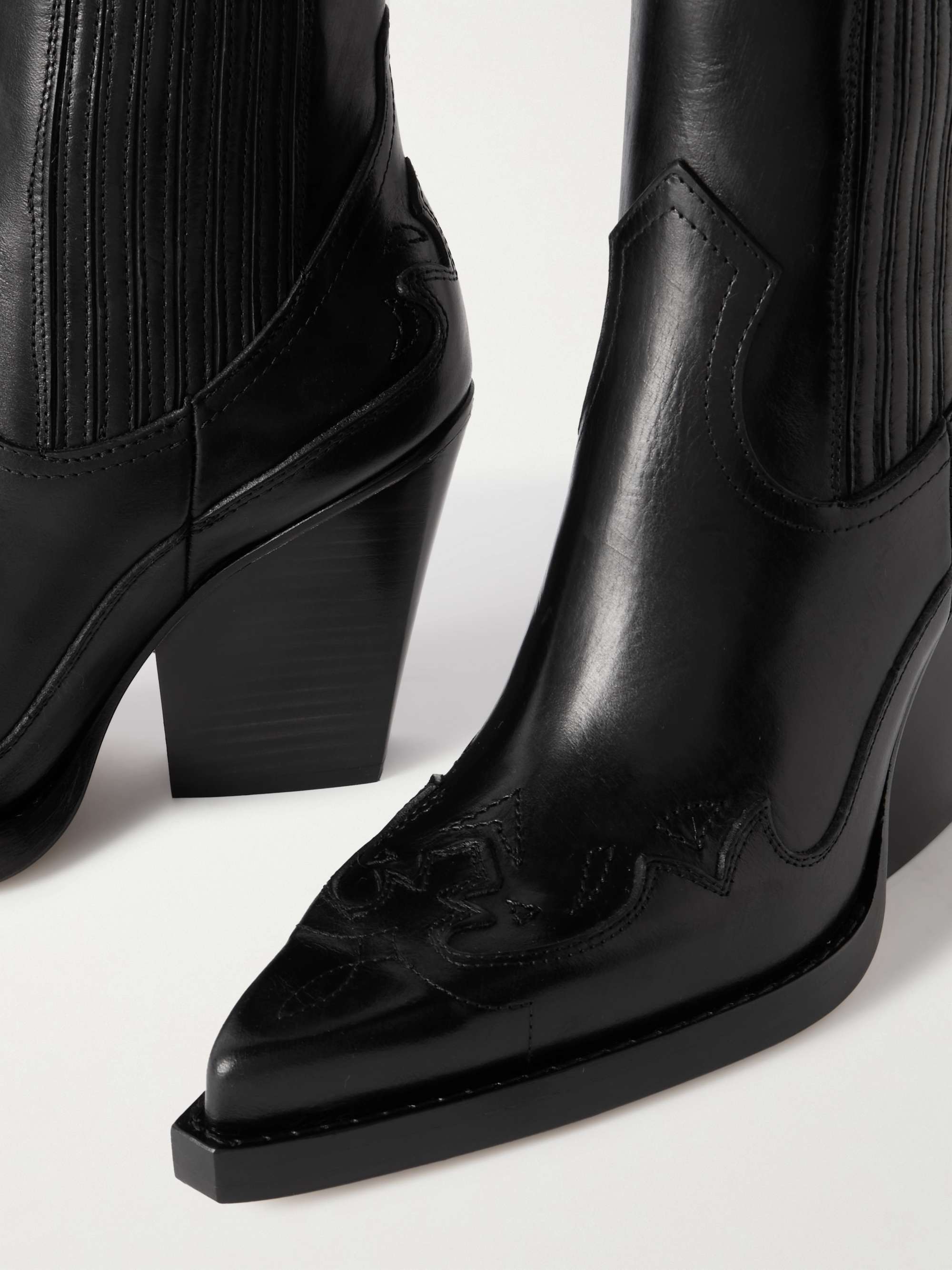 PARIS TEXAS Dallas embroidered leather pointed-toe ankle boots | NET-A ...