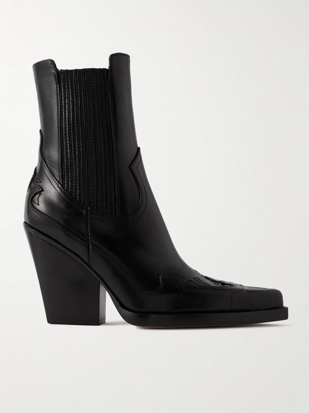 PARIS TEXAS DALLAS EMBROIDERED LEATHER POINTED-TOE ANKLE BOOTS
