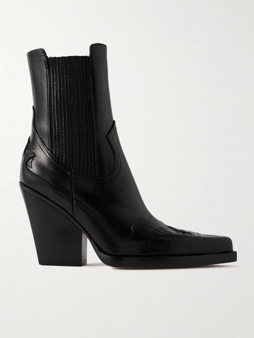 Paris Texas Dallas 100 embroidered leather pointed-toe ankle boots