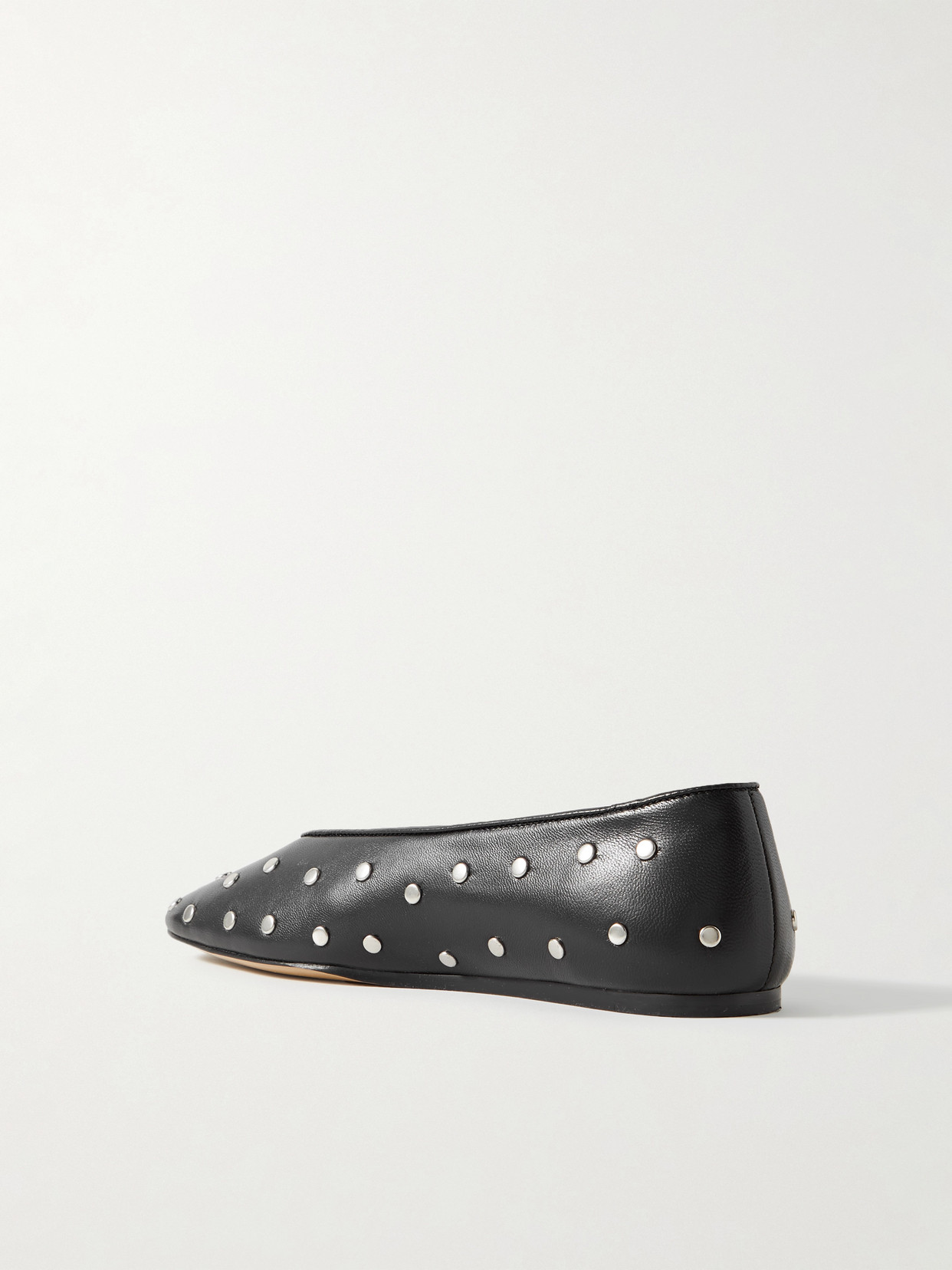 LE MONDE BERYL REGENCY STUDDED LEATHER BALLET FLATS