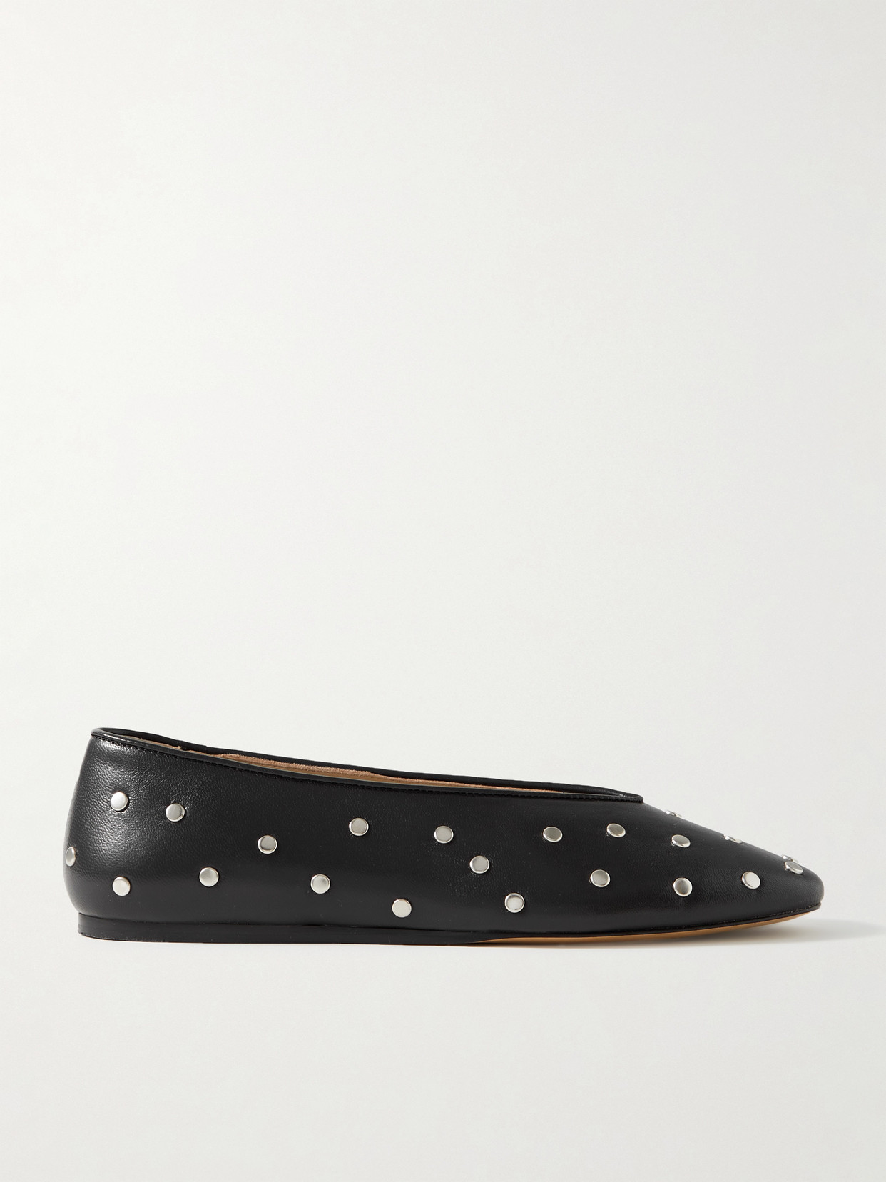 LE MONDE BERYL REGENCY STUDDED LEATHER BALLET FLATS